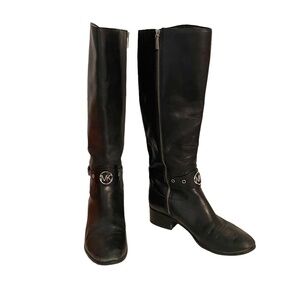 Michael Kors Heather Leather Knee High Riding Boot Size 10